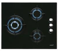 10% Dto. Cata CIB 6021 BK - Placa Gas Butano 3 Fuegos Cristal Negro