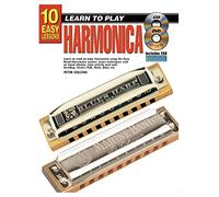 10 Easy Lessons: Learn To Play Harmonica. Partituras, Libro, CD, DVD (Región 0) para Armónica