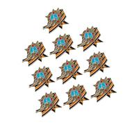 10 elegantes broches soviéticos para celebrar el día con acento de trigo y detalle de cinta para regalar joyería vintage conmemorativa, One Size, como se describe