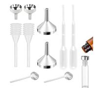 10 embudos de aluminio pequeños, mini embudos, pequeños embudos, pequeños embudos, perfume, embudo de metal, mini embudo de perfume, gotero de plástico, botella pequeña, cosmética