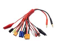 10 en 1 4 mm Banana Plug RC Lipo Batería Adaptador de Cargador múltiple Cable de Plomo Convertidor XT60 / XT90 / Deans T / EC5 / JST/Tamiya Plug/JR/Ignition Plug/Alligator Clips