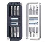 10 en 1 Multi Herramienta de Bicicleta, Construcción de Acero, Kit de Reparación Portátil con Llave Hexagonal y Puntas de Destornillador para Ciclismo