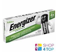 10 Energizer Accu Recargables Power Plus AAA HR03 Batteries 1.2V 700mAh Nuevo