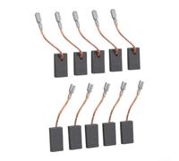 10 escobillas de carbón de 5 x 10 x 17 mm para Bosch GWS14-150 15-150 10 | 125CI GOP12CE GGS8CE GEB1000 Piezas de repuesto para amoladora angular larga para vida útil para metal duradero