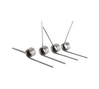 10 esortes de torsión de acero inoxidable 304 para zurdos, longitud de base: 35 mm, resorte en forma de V 3 vueltas - 120 grados