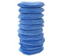 10 esponjas azules para coche, almohadillas de pulido manual, esponjas para el cuidado del coche, almohadillas aplicadoras de microfibra, almohadillas aplicadoras reutilizables, herramientas de lavado