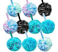 10 esponjas de ducha, esponja de lufa de baño, para ducha, exfoliantes para mujeres, hombres, baño de lavado corporal, exfoliantes con accesorios de baño de belleza