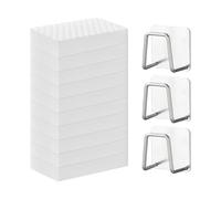 10 Esponjas De Limpieza, 3 Estantes De Almacenamiento, Esponja para Suciedad De Pared, Esponja para Quitar Manchas, Esponja De Limpieza para El Hogar De La Cocina, Esponja De Limpieza Blanca