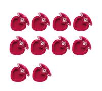 10 estuches para pintalabios con espejo de corazón, prácticos recipientes para bálsamo labial, pequeñas botellas de cosméticos para cremas y sueros, caja de almacenamiento de bálsamo labial a prueba
