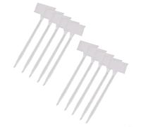 10 etiquetas de plástico para plantas de jardinería hacia arriba a 30 grados para bandeja de guardería y uso en jardín, marcadores para identificación clara y facilidad de escritura (blanco)