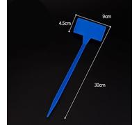 10 etiquetas de plástico para plantas hacia arriba para marcar viveros y jardines, etiquetas en ángulo para una fácil escritura y visibilidad clara (azul)
