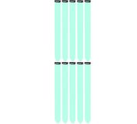 10 extensiones de cabello sintético liso de 56 cm con clip de colores for mujer, ideal for juegos de rol, fiestas de Halloween y Navidad. Rápidas de usar(Light blue)