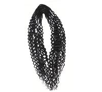 10 extensiones de rastas artificiales resistentes al calor, doble giro, conclusiones, finas, ventiladas para el uso diario, de lo contrario uso de fiesta, juego de trenzas artificiales, pelo