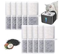 10 filtros de fuente de agua para gatos, filtros de triple filtro para fuente de agua con carbón activado y resinas naturales, filtro de repuesto para fuentes de mascotas para accesorios de gatos mate