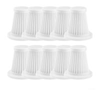 10 filtros de repuesto para aspiradora de coche, malla HEPA para unidades portátiles de mano, accesorios lavables para trampa de polvo, 5,3 x 5 x 2,8 cm