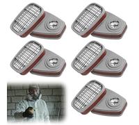 10 filtros para máscara respiratoria, 6001 para máscara pintura, cartuchos de vapor orgánico, filtro químico de pintura contra polvo, gas, vapores orgánicos, con 6100/6200/7501/7502/6502/6800