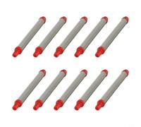 10 filtros pulverizadores sin aire de malla 200, color rojo, colador de pintura de acero inoxidable 304 para herramientas Wagner, protector de acabado fino, 103 x 10,5 mm
