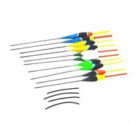 10 flotadores de pesca coloridos hechos de madera de abeto chino, juego de bobinas de espuma ligera para agua dulce y salada, varios tamaños de 17 cm a 22,5 cm para pesca en río y lago