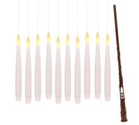 10 Flotando Halloween Decoración LED Tafel-Kerzen Varita Mágica Volador Blanco