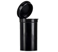 10 frascos de 19 Dram / 80 ml Pop Top SQUEEZE RX - Negro - Plástico de grado médico aprobado por la FDA