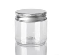10 Frascos de Plástico PET Claros Boca Ancha Reutilizables con Tapón Metal para Crema Slime y Especias 100ml