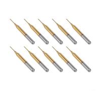 10 fresas de extremo de carburo de 0,8 mm con vástago de 1/8 pulgadas, recubierto para brocas de enrutador CNC para PCB, metal, grabado y fresado de madera, herramientas de corte de grado industrial