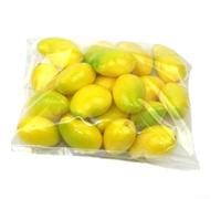 10 frutas falsas realistas para arreglos florales y decoración de mesa de cocina (mango amarillo)