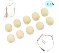 10 fundas de espuma para parabrisas de micrófono, esponja para parabrisas, fundas para micrófonos de