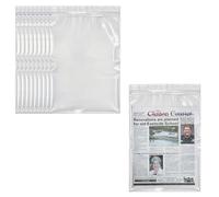 10 fundas de periódico de 34 x 48 cm con sellado, fundas impermeables de plástico transparente, protector de hojas y fundas de archivo para carteles, certificados, revistas, cómics