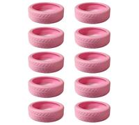 10 fundas de silicona para ruedas de equipaje, absorben los golpes y protegen tu maleta, accesorio de rueda de moda, Pink, As Shown