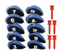 10 Fundas para Cabezas De Palos De Golf, 5 Clavos De Goma para Límite De Golf, Funda De Transporte para Palos De Golf, Funda para Cabeza De Hierro para Palos De Golf