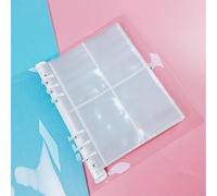 10 fundas para carpeta A5, 1 rejilla, repuestos para tarjetas fotográficas | Diseño de 1 rejilla, soporta un máximo de 195 x 132 mm, material de polipropileno transparente, se adapta a carpetas A5