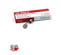 10 fusibles rápidos (F) de cristal 315 mA / 250 VAC 5 x 20 mm