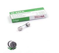 10 fusibles temporizados (T), de cerámica, 200 mA/250 V CA, 5 x 20 mm