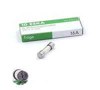 10 fusibles temporizados (T) de cristal 16 A/250 VAC 5 x 20 mm