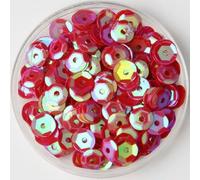 10 g/lote de lentejuelas de varios tamaños, 4 mm/5 mm/6 mm/8 mm, copa redonda, lentejuelas, manualidades de costura, AB rojo, 5mm, 10g, 1200 Uds.