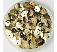 10 g/lote de lentejuelas de varios tamaños de 4 mm/5 mm/6 mm/8 mm, copa redonda, lentejuelas, manualidades de costura, color dorado claro, 4 mm, 10 g, 1500 piezas