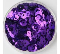 10 g/lote de lentejuelas de varios tamaños de 4 mm/5 mm/6 mm/8 mm, copa redonda, lentejuelas, manualidades de costura, color morado oscuro, 4 mm, 10 g, 1500 piezas
