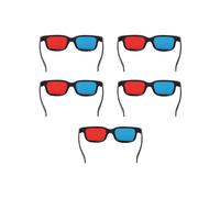 10 Gafas 3D con Marco Negro, Rojo y Azul, Gafas 3D para Cine en Casa, Películas, Juegos, TV, Vídeo, Anaglifo Dimensional