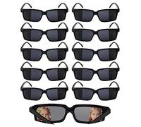 10 Gafas Fiesta Espía Niños, Gafas Con Espejo Retrovisor, Gafas De Espía Negras, Adecuado Para Fiestas En La Playa, Disfraces De Actividades Navideñas, Juegos De Rol Para Niños