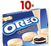 10 galletas Oreo color chocolate blanco
