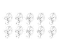 10 ganchos con ventosa, transparentes, reutilizables, resistentes, para cocina, baño, vidrio, para toallas.