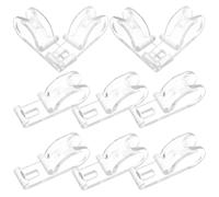 10 ganchos de cortina transparentes p-, guía de cadena de seguridad