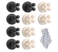 10 Ganchos de Cuatro Patas, Soporte para cepillos de Dientes, Soporte para cepillos de Dientes de Pared, Gancho Autoadhesivo, Organizador de cepillos de Dientes, Soporte de Pared