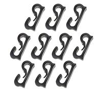 10 ganchos de plástico para acampar al aire libre, postes de tienda de campaña, hebillas, mosquetones, colgadores de toldos, hebillas para colgar cordones, clips de presión, botones de presión de