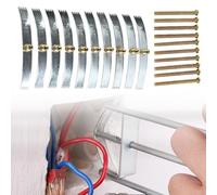 10 ganchos de tornillo de enchufe de interruptor, clip de reparación de caja trasera de enchufe de pared, reparación de enchufe de pared de varilla de soporte para gancho de tornillo de casete,