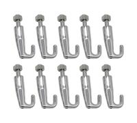 10 ganchos deslizantes multiusos de acero inoxidable para colgar cuadros, fácil instalación, ganchos de fotos, suministros de galería de arte, ganchos de alambre para cuadros