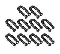 10 ganchos para correa de mochila, correa de equipaje, senderismo, negro, 2,5 cm