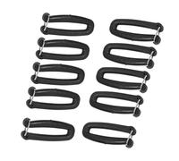 10 ganchos para correa de mochila, correa de equipaje, senderismo, negro, 5 cm