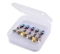 10 ganchos para moscas construidos con plumas y lentejuelas para una mejor respuesta de los peces en la pesca con mosca, boca de caballo, rayas blancas, verdes, plateadas, rojas, leche de cola (5